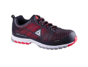 Sapatos de seguranca deltaplus Sport S1P SRC preto e vermelho