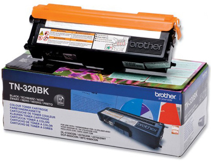 Toner brother tn-320bk preto -2,500pag hl-4140cn hl-4150cdn hl-4570cdw dcp-9055cdn dcp-9270cdw