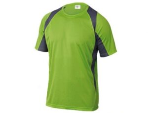 T-shirt deltaplus poliester manga curta secagem rapida cor verde - BALI