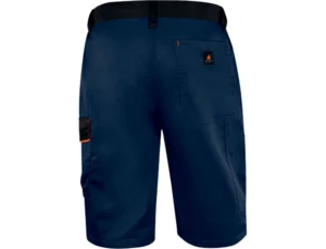 Bermuda deltaplus com cintura ajustavel e 5 bolsos cor azul-laranja