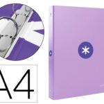 Pasta antartik din a4 forrada 4 aneis 25 mm redondos cor lilas