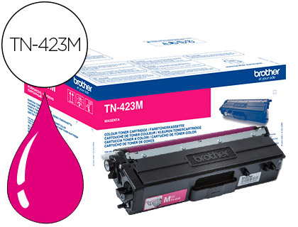 Toner brother tn-423 para dcp-l8410 cdn / 8410 cdw / hl-l8260 cdw / mfc-l8360 cdw / 8690 cdw / 8900 cdw magenta capaci
