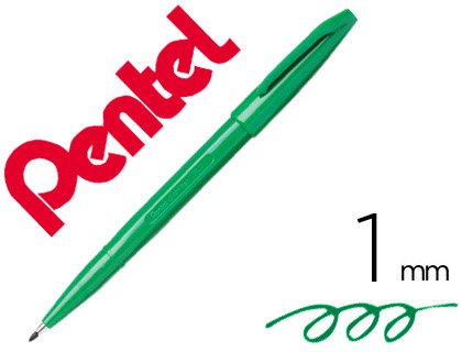 Caneta pentel com ponta de fibra sign pen na cor verde