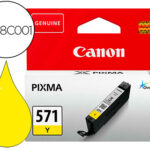 Tinteiro canon cli 571 pixma ts5051 / ts6050 / ts8051 / ts9050 / amarelo 161 paginas