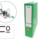 Pasta de alavanca elba cartao forrado pvc com rado top folio lombada 80 mm verde