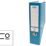 Pasta de alavanca elba cartao forrado pvc com rado top folio lombada 80 mm turquesa