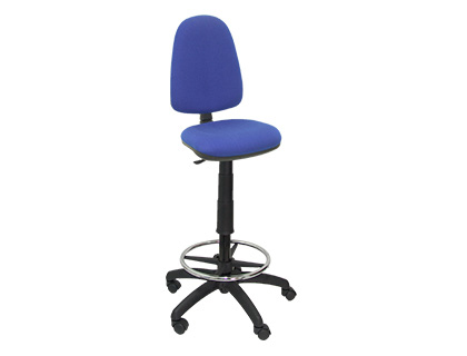 Tamborete pyc com encosto regulavel em altura azul 1000+230x480x460 mm