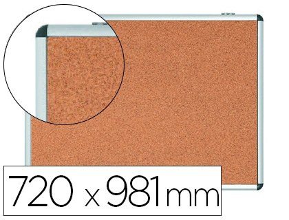 Vitrina de anuncios bi-office fundo em cortica moldura em aluminio 72x98,1 cm