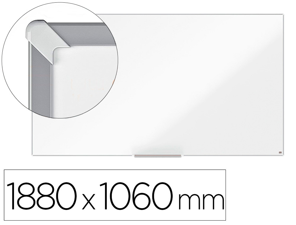 Quadro branco nobo ip pro 85" aco vitrificado magnetico 1880x1060 mm