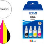 Ink-epson /664 4 clr multipack (bk / c / m / y) ecotank l300 / l355 / l555 / et-2500 / et-2550 / et-2600 /