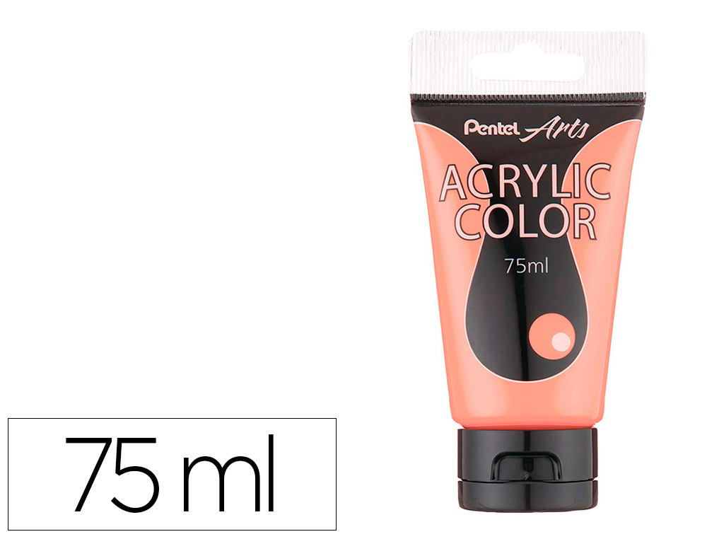 Tinta acrilica pentel em tubo de 75 ml cor rosa claro