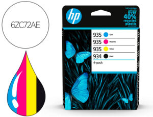 Toner hp 934/935 y 6zc72ae multi pack preto / cian / magenta / amarelo