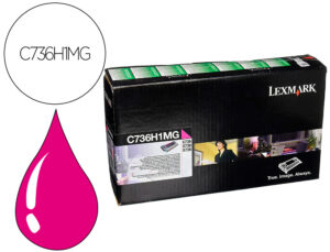 Toner laser lexmark c736h1mg magenta 10000 paginas