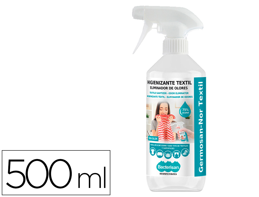 Desinfetante bacterisan germosan-nor bp7 virucida para textil frasco pulverizador de 500 ml