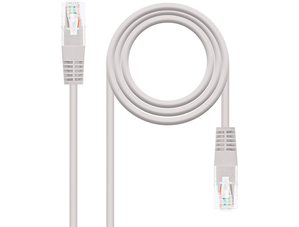 Cabo rede nanocable rj45 categoria 5e utp awg24 cor cinza comprimento 2 m