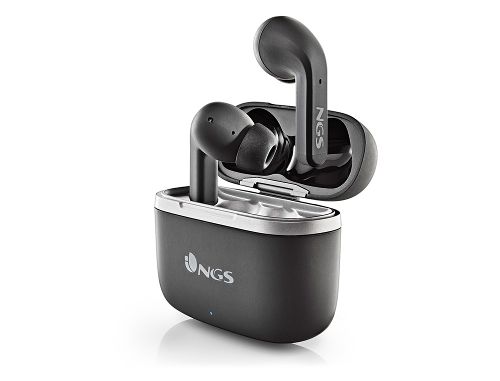 Auricular ngs artica crown sem fios alcance 10 m base de carga controlo tatil autonomia 32 horas usb-c cor preto