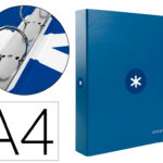 Pasta antartik din a4 forrada 4 aneis 25 mm redondos cor azul escuro