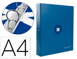 Pasta antartik din a4 forrada 4 aneis 25 mm redondos cor azul escuro