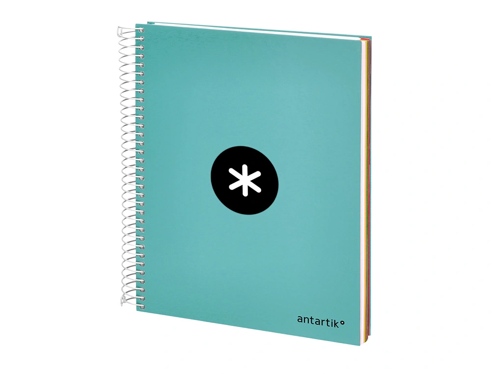 Caderno espiral din a5 antartik capa forrada 120 f 100 gr pautado 5 mm 5 bandas cor menta - Image 3