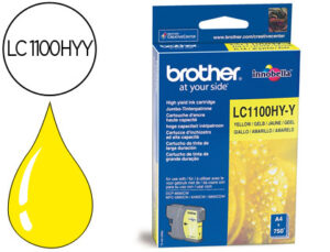 Tinteiro brother lc-1100hyy amarelo alta capacidade