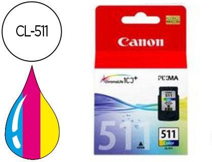 Tinteiro canon cl-511 cor pixma mp240/260/480