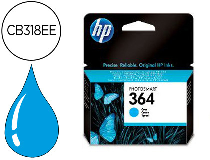 Tinteiro hp 364 cian photosmart premium - c309a / series c5300 / c6300 / b8500 / d5400 -300pag