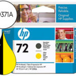 Tinteiro hp 72 cabeça preto mate e amarelo designjet t610/1100