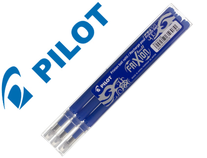 Recarga esferografica pilot frixion ball clicker azul caixa de 3 unidades