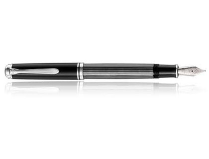 Caneta pelikan souveraen stresemann m805 preto/cinza com prata aparo f