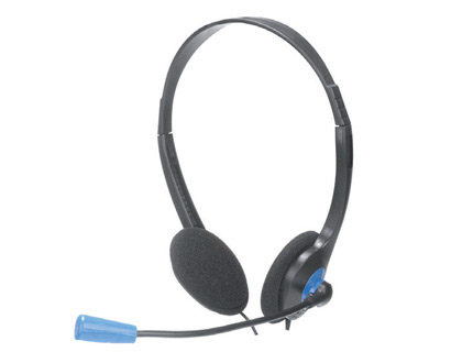 Auricular ngs headset ms103 com microfone e controlo volume cor preto