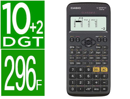 Calculadora casio fx-82sp cw iberia classwiz cientifica 300 funcoes 9 memorias com capa