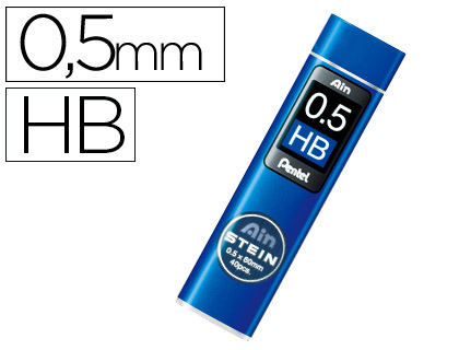 Minas pentel ain stein 0.5 hb estojo com 40 minas