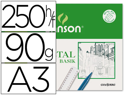 Papel vegetal 90 din a3 em folha 90-95 gr
