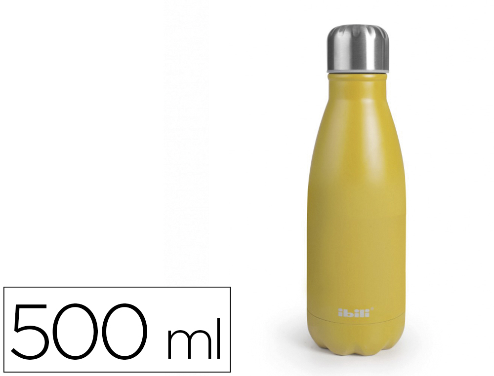 Garrafa ibili aco inoxidavel termo cor mango capacidade 500 ml