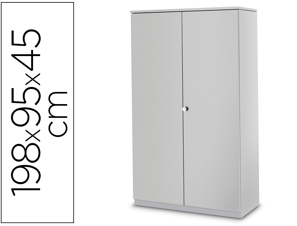 Armario metalico iorder mm2000 com 2 portas batentes e 4 estantes 198x95x45 mm