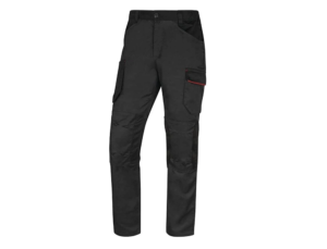 Calcas de trabalho deltaplus com cintura elastica 7 bolsos cor cinza-vermelho - M2PA3STR