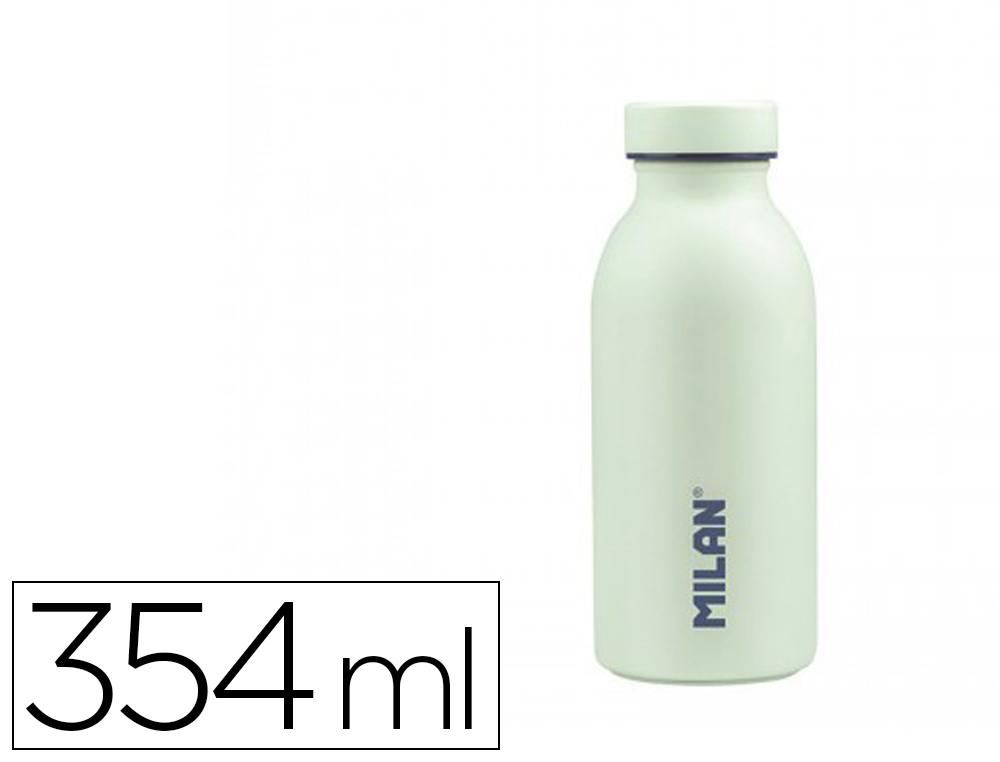 Garrafa milan aco inoxidavel termo cor verde 354 ml