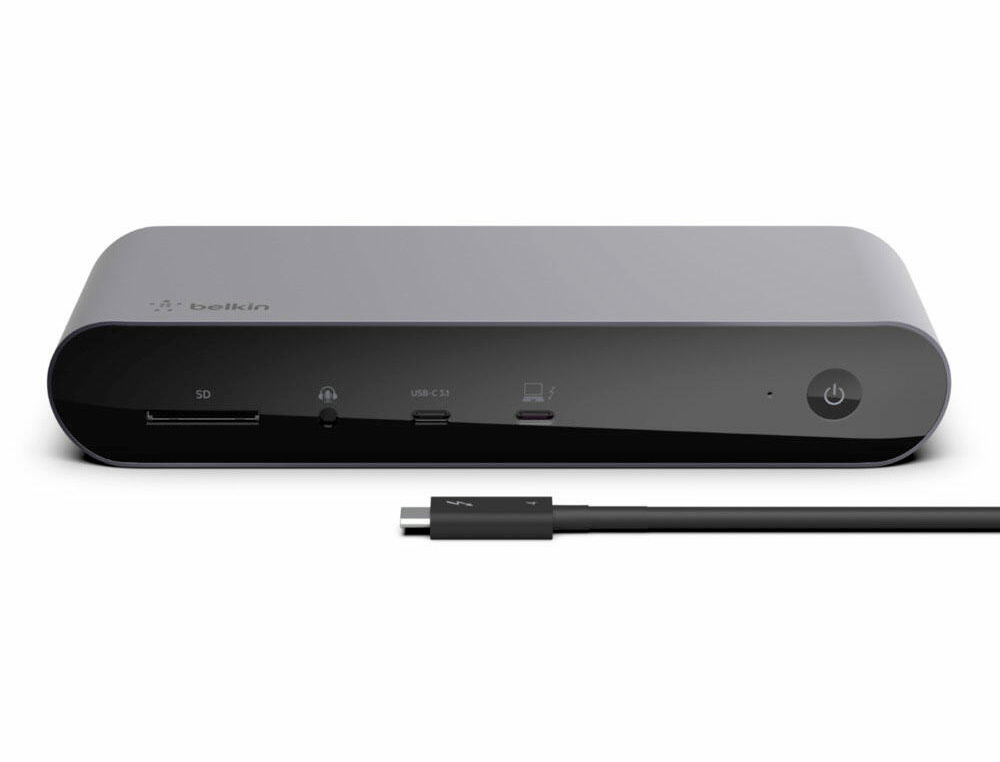 ADAPTADOR BELKIN INC006VFSGY THUNDERBOLT 4 PRO USB-C 3.1 GEN 2 COM PD 3.0 2 THUNDERBOLT 4 2HDMI 8K 30HZ GIGABIT 2 USB 3.