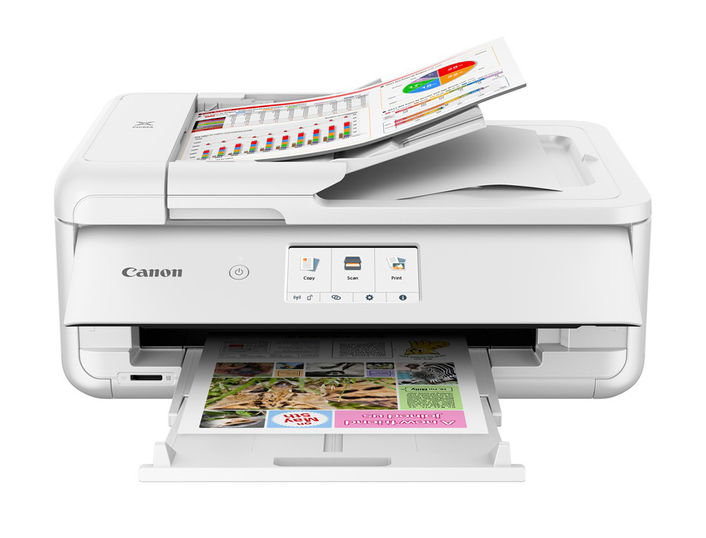 Multifuncoes canon pixma ts9551c tinta cor 15 ppm preto/10 ppm cor a3 impressora scanner copiadora bandeja entrada 100 f