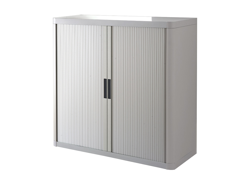 ARMARIO FAST-PAPERFLOW ESTRUTURA DE ACO E POLIESTIRENO COM 2 PORTAS DE CORRER 1 M COR CINZA