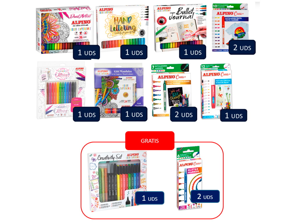 Lote alpino color experience 13 unidades sortidas