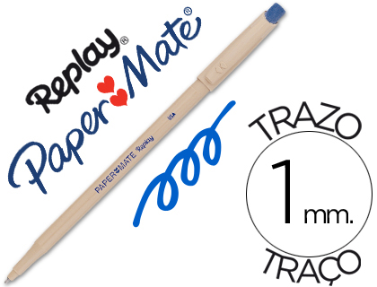 Esferografica replay iii azul com borracha