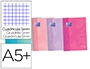 Caderno espiral oxford touch pastel europeanbook 5 capa extra dura din a4+ 120 folhas quadricula 5 mm cores sortidas