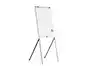 Quadro branco rocada com tripe para conferencias lacado magnetico metalico com braco extensivel lateral para 2 folhas 68