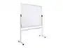 Quadro branco rocada giratorio dupla face aco lacado magnetico com bandejas acessorios 120x90 cm