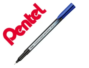 Marcador pentel de fibra pointliner azul 0,4 mm