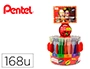 Roller gel pentel k110 mattehop expositor com 168 unidades sortidas