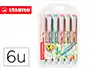 Marcador stabilo fluorescente swing cool nature colors estojo de 6 unidades cores sortidas