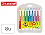 Marcador stabilo fluorescente swing cool nature estojo 8 unidades cores sortidas