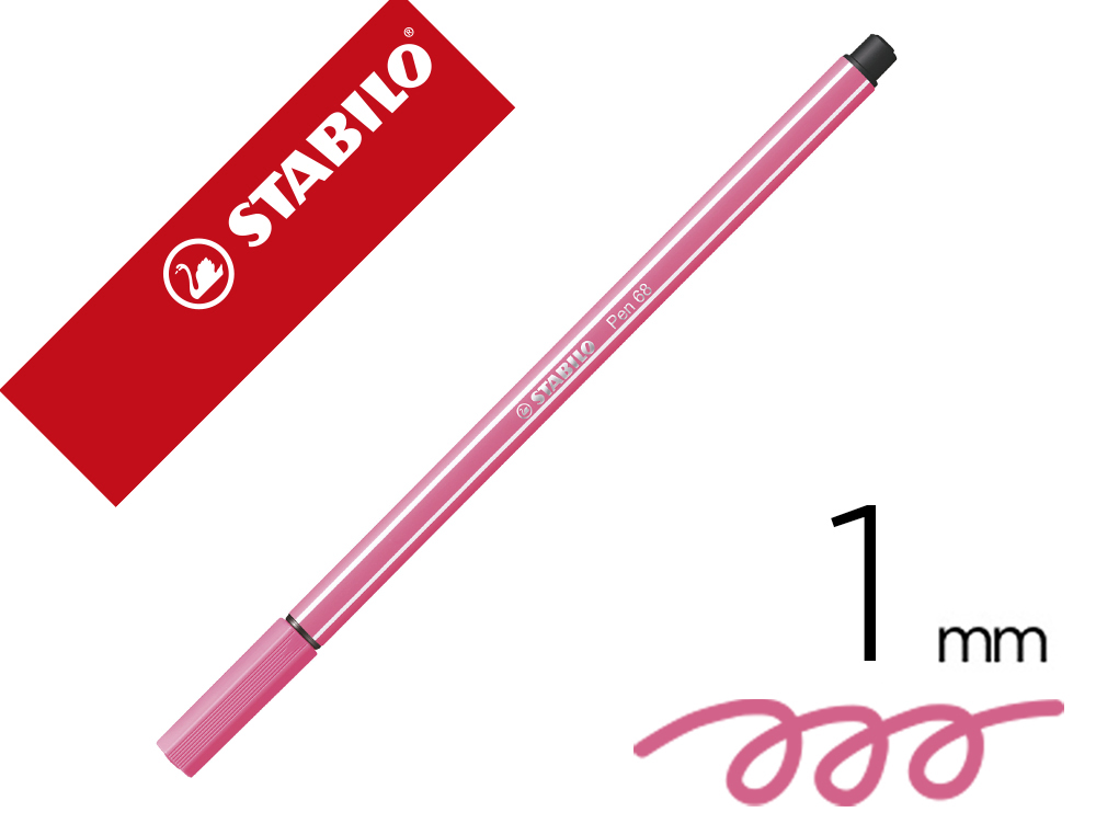 Marcador stabilo aguarelavel pen 68 pele escuro 1 mm
